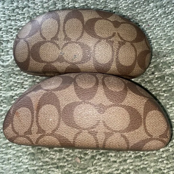2 Authentic COACH Hard Shell Sunglass cases holders clamshell hard protective - Picture 8 of 11